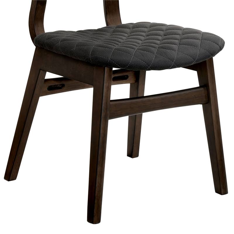 Mid-Century Side Chair Set of 2 in Walnut W614