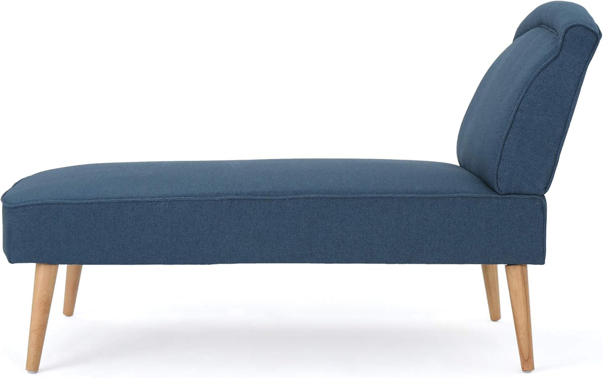 Navy Blue Fabric Chaise Lounge Y145