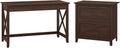54W Computer Desk with Storage and 2 Drawer File Cabinet H605