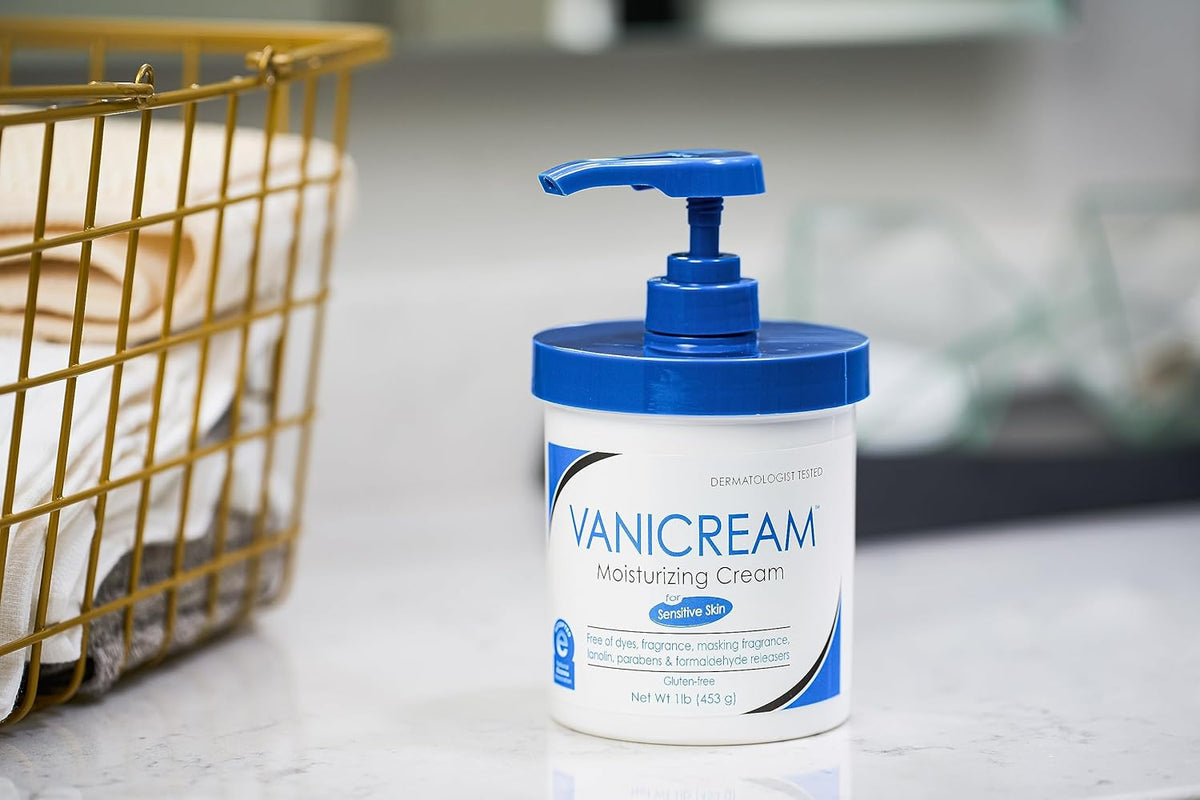 16 fl oz (1 lb) Moisturizing Skin Cream with Pump Dispenser (Pack of 2) N444