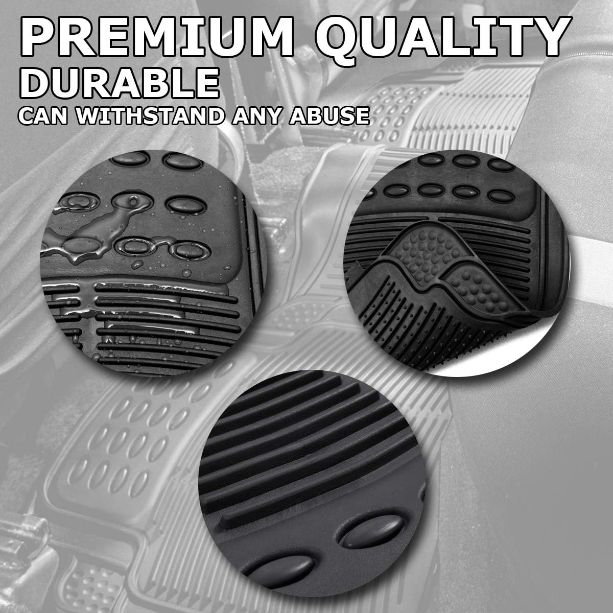 Black Rubber Car Floor Mat A53361