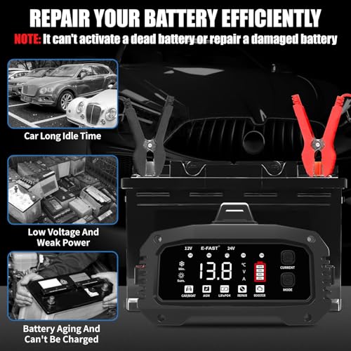 25A 12/24V Lifepo4 Lead Acid Car Battery Charger D4173