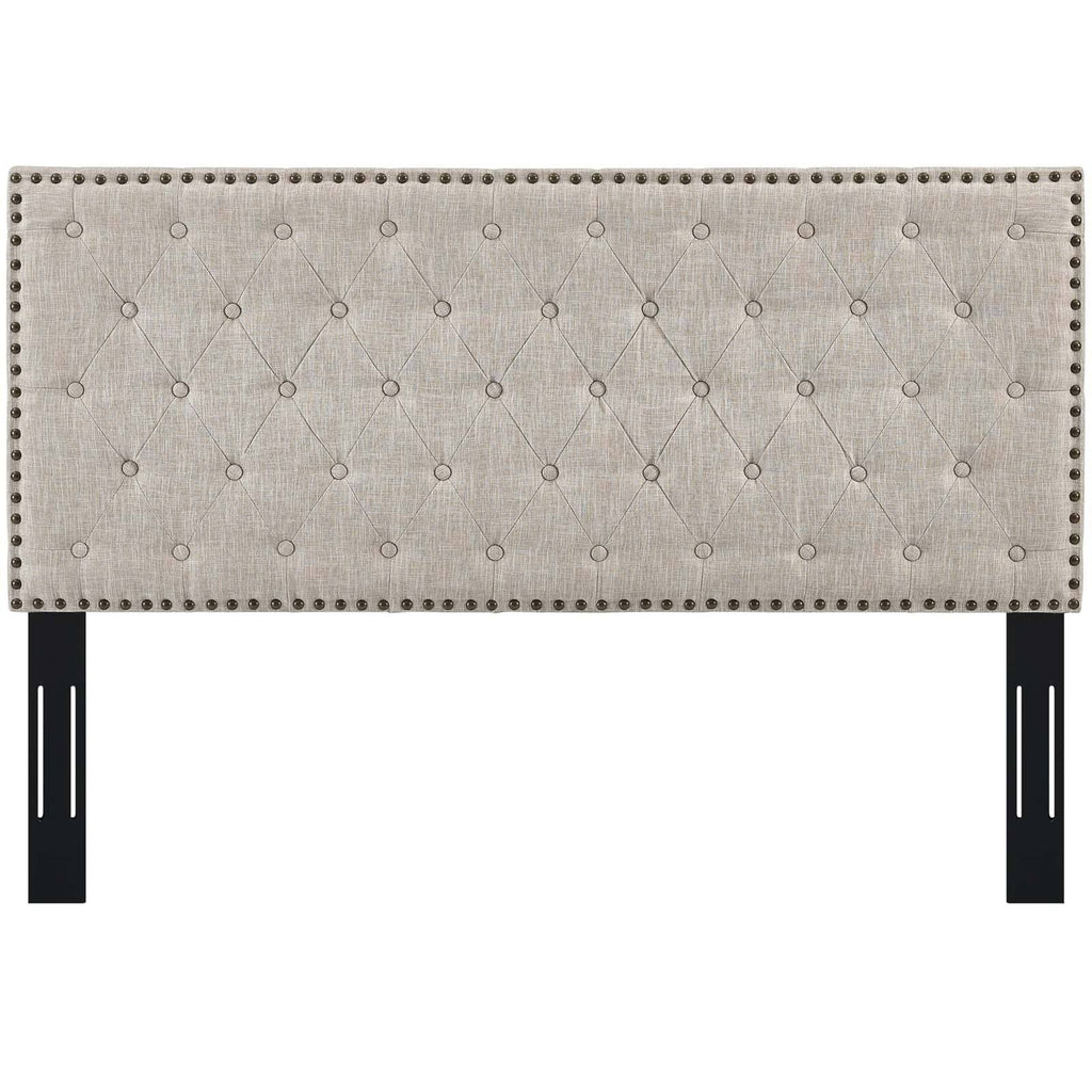 King and California King Upholstered Linen Fabric Headboard K345