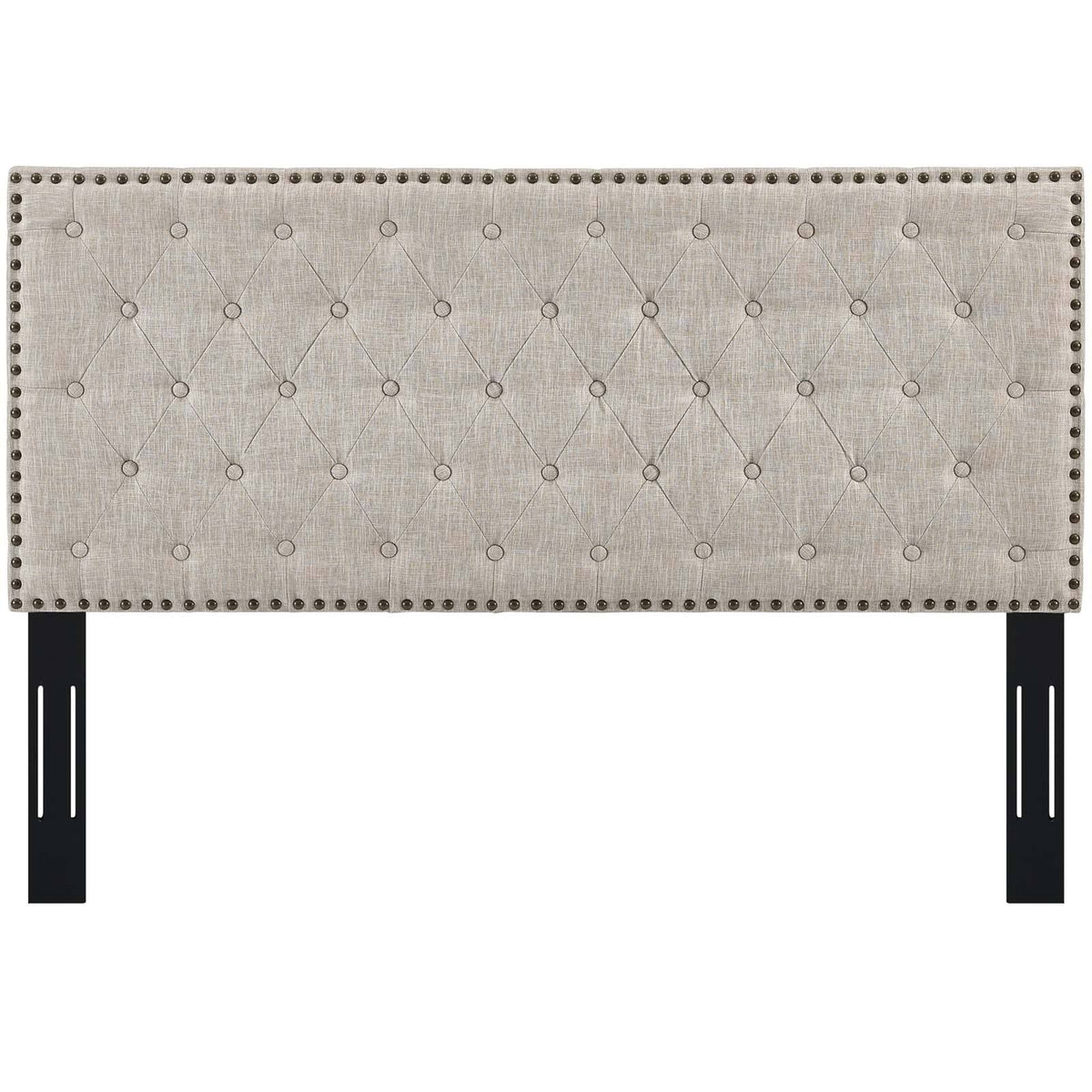 King and California King Upholstered Linen Fabric Headboard K345