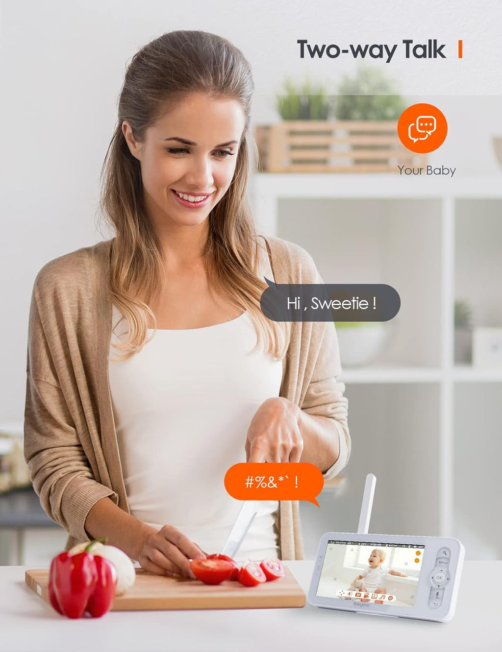 Video Baby Monitor with 1080P Camera, Night Vision, Two-Way Audio N2703
