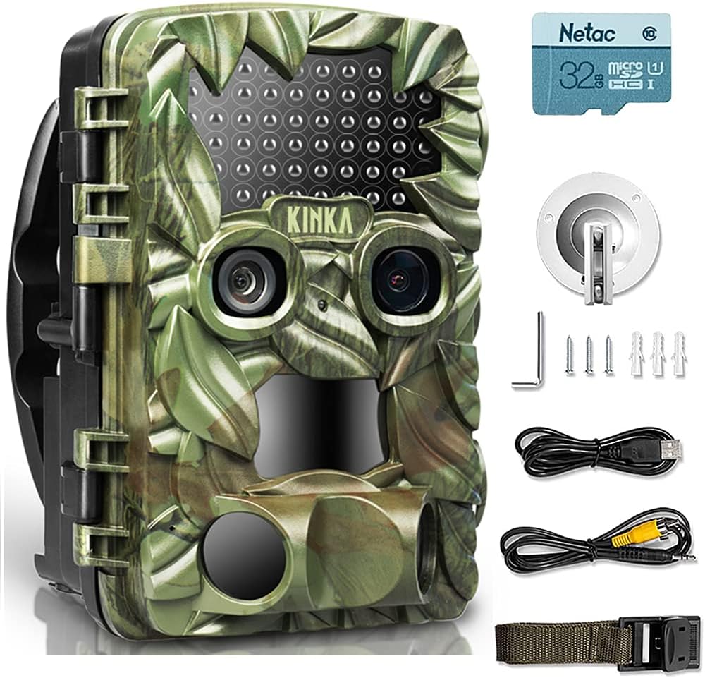 Dual Lens Waterproof Trail Camera with 32GB SD Card Q301