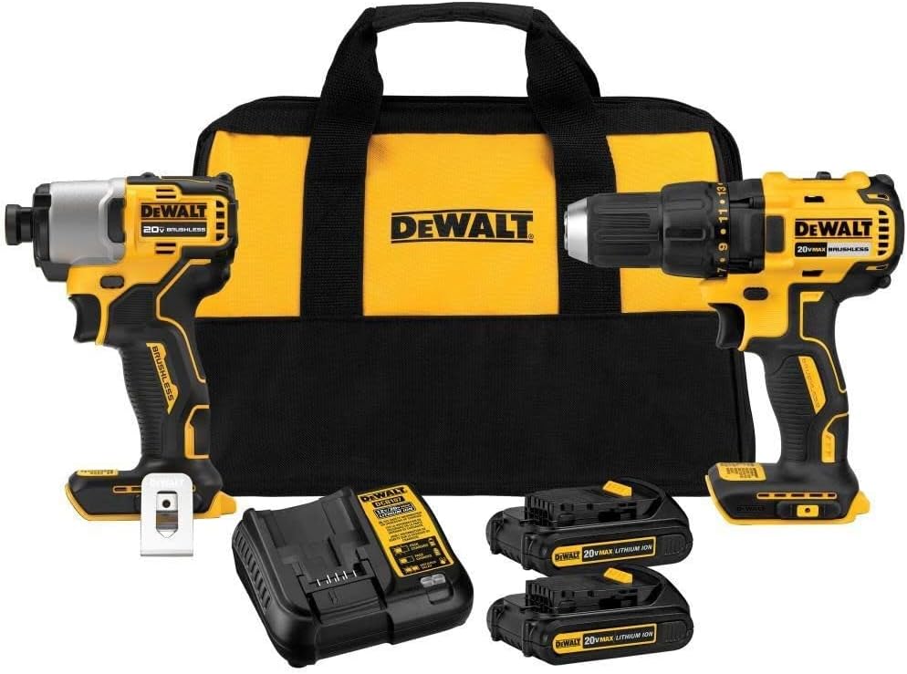 20V MAX Brushless Cordless Drill Driver and Impact Driver Combo Kit with 2 Batteries M758