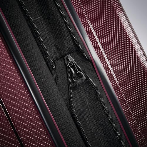 3 Piece Hard-Shell Luggage Set with Carry-On, Medium, and Large Suitcase, Aubergine O89521
