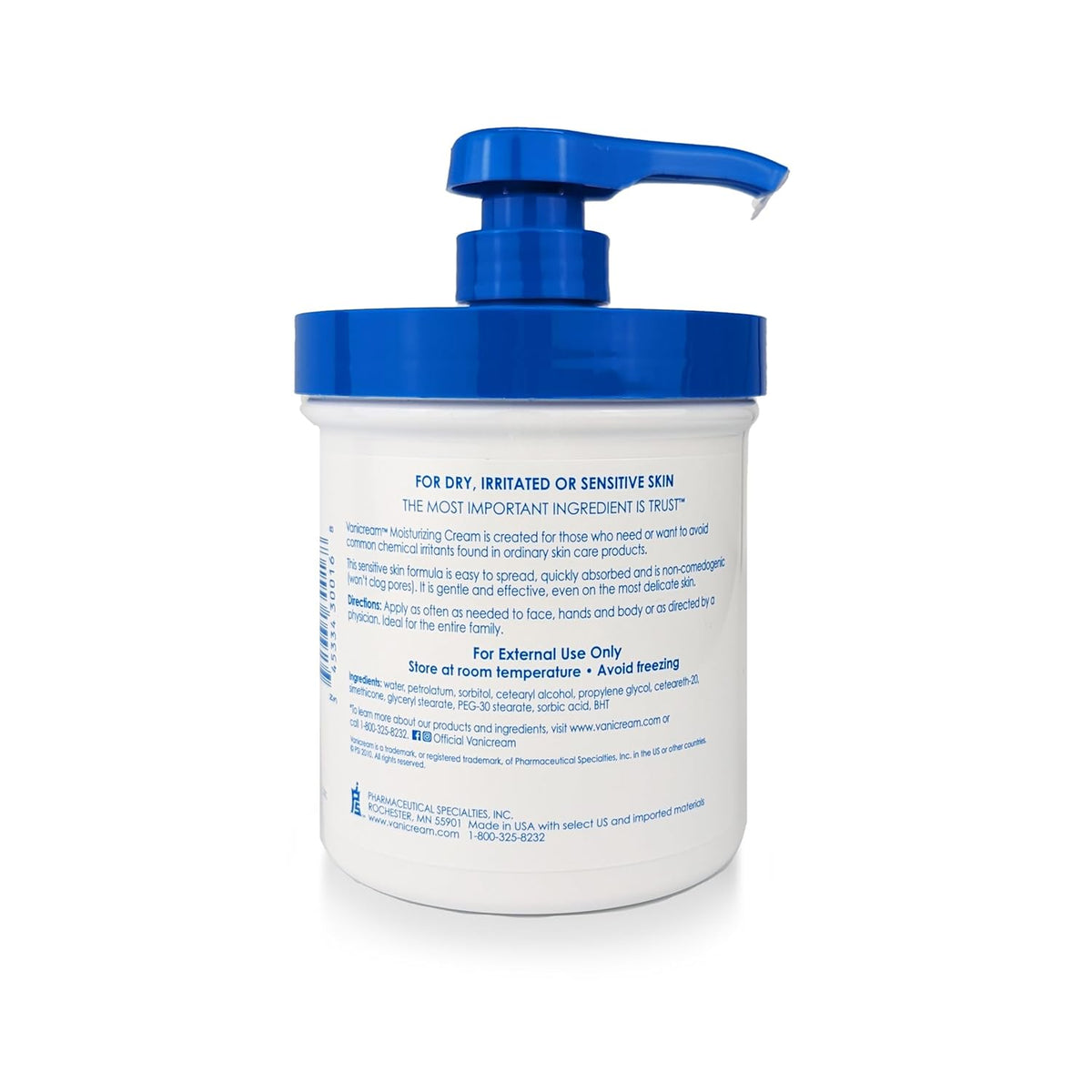 16 fl oz (1 lb) Moisturizing Skin Cream with Pump Dispenser (Pack of 2) N444