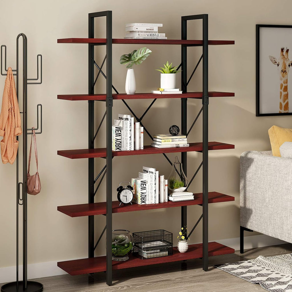 White 5 Tier Bookshelf N6492