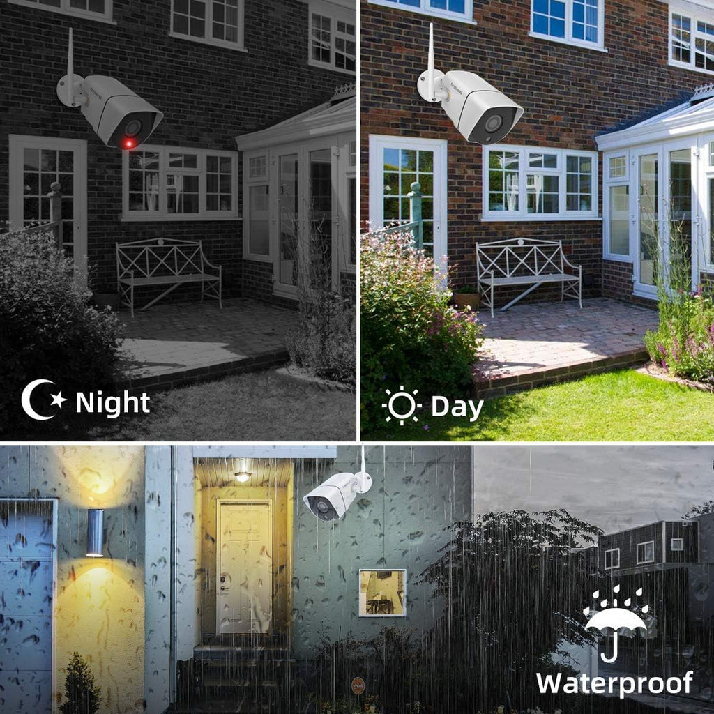 Wireless 1080P 8CH Security Camera System with 4pcs 2MP Cameras 1TB HDD Z474