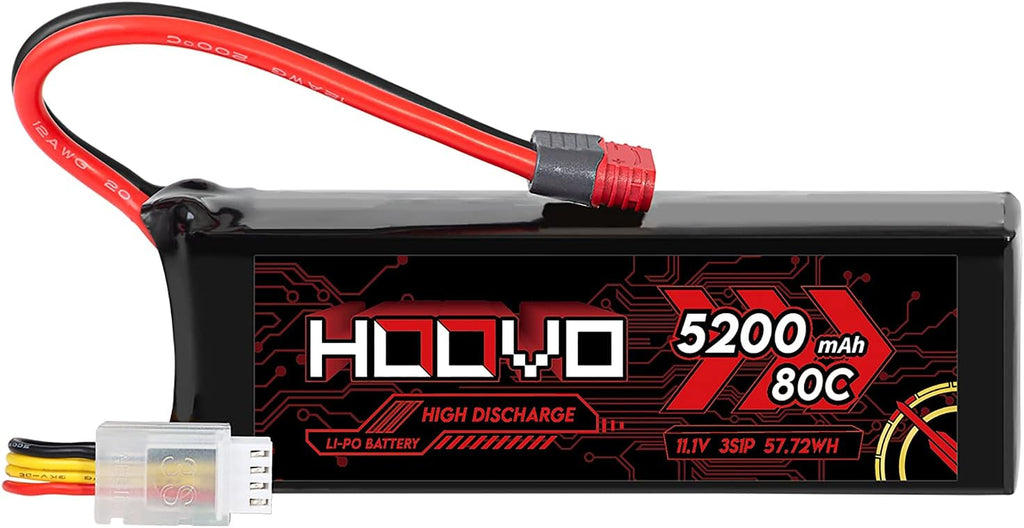 3S 11.1V 80C 5200mAh LiPo Battery with Deans T Plug 2 Packs X4995