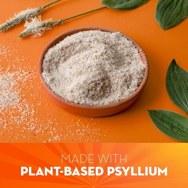 Orange Flavored Psyllium Fiber Supplement Powder, 72 Servings (Pack of 2) D697