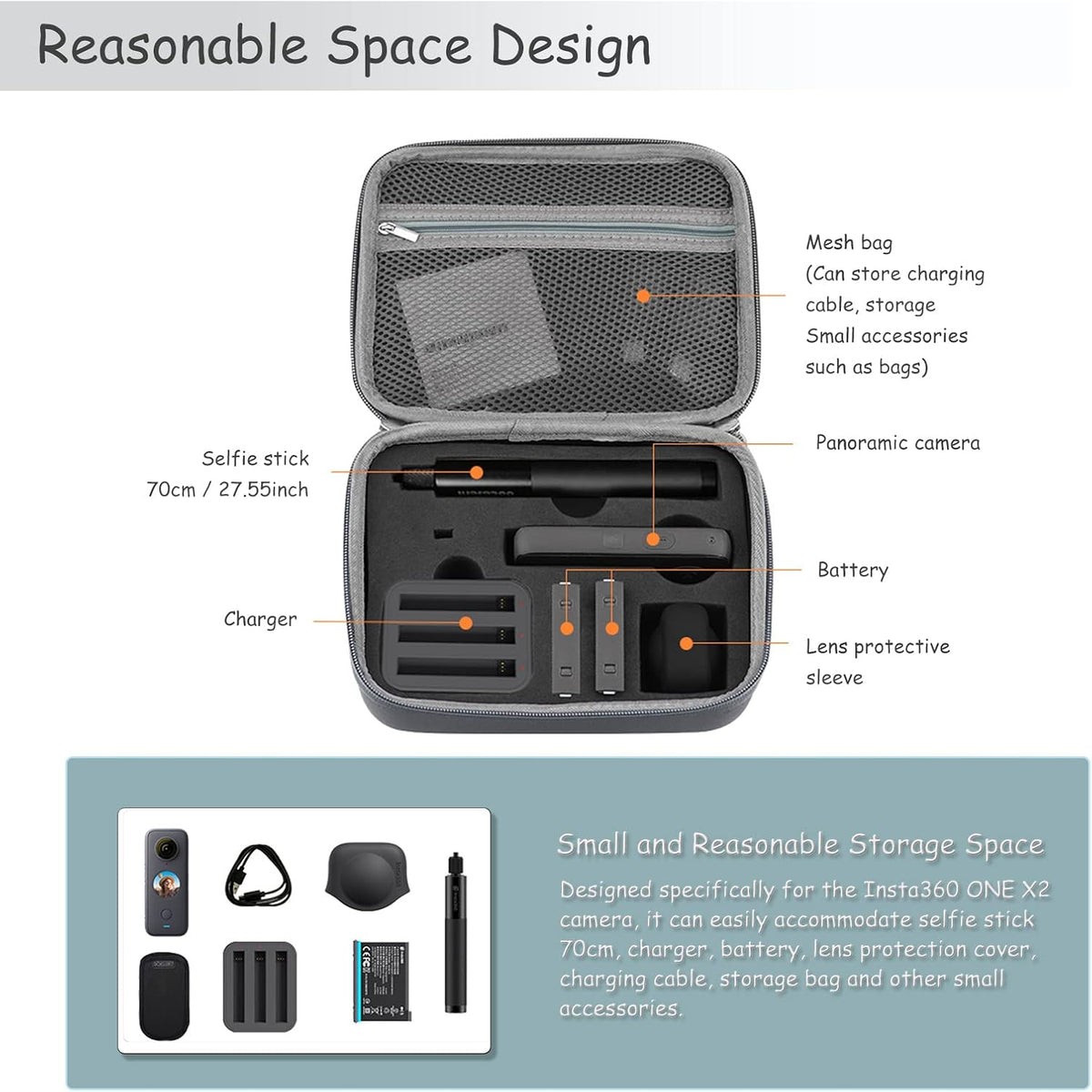 Grey EVA Camera Carrying Case J878