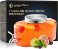 Glass Drink Dispenser, 5L 1.32 Gallon Stainless Steel Spigot T9850