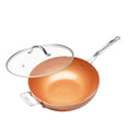 12" Non-Stick Copper Wok with Lid M4954