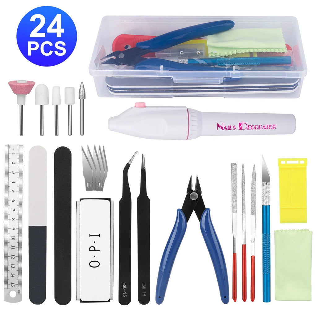 24 Pcs Plastic Model Building Tools Kit U2401