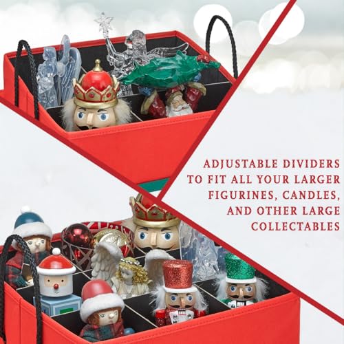 Storage Box for Nutcrackers and Figurines with Adjustable Dividers Q28449