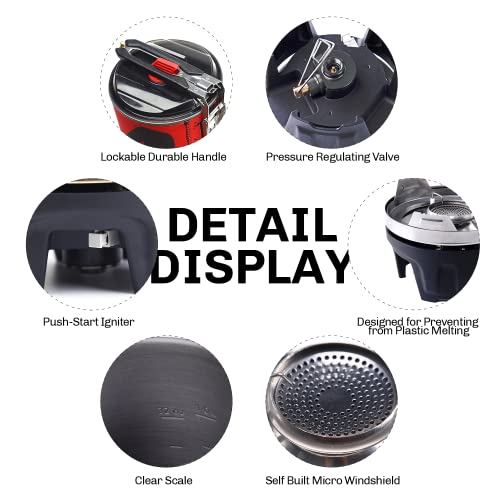 Portable Camping Backpacking Stove with Micro Regulated Valve R881