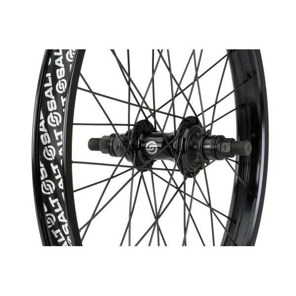 Black 18x22 Rear Cassette Wheel 14mm Axle 9T Driver W126091