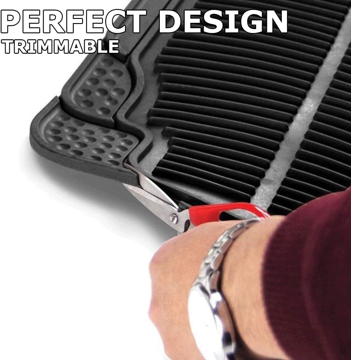 Black Rubber Car Floor Mat A53361
