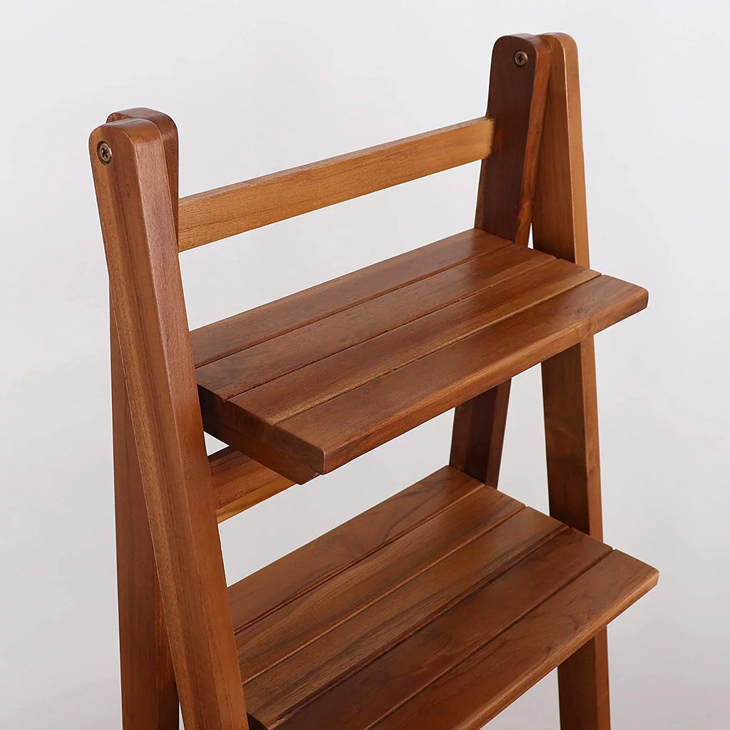 Teak Ladder Bookshelf Y15229