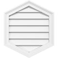 14x22W x 30x22H Vertical Peaked Surface Mount PVC Gable Vent J326