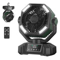 Portable Rechargeable Camping Fan with LED Lantern G584
