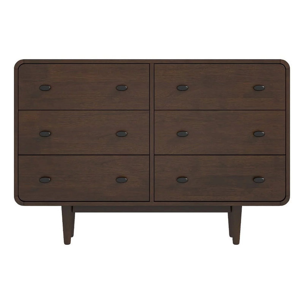 Brown 6 Drawer Solid Wood Dresser Y308768