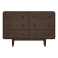 Brown 6 Drawer Solid Wood Dresser Y308768
