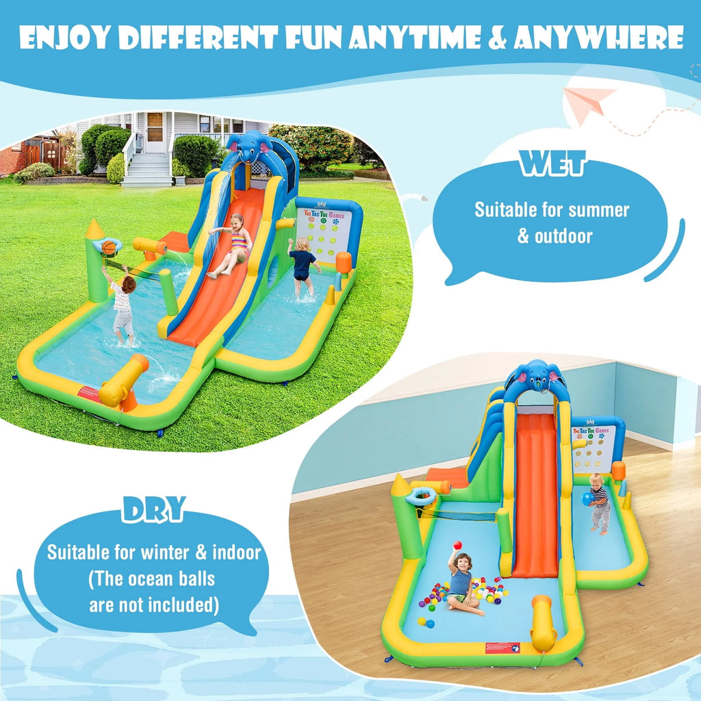 Inflatable Water Slide with Splash Pool Climbing Wall N844