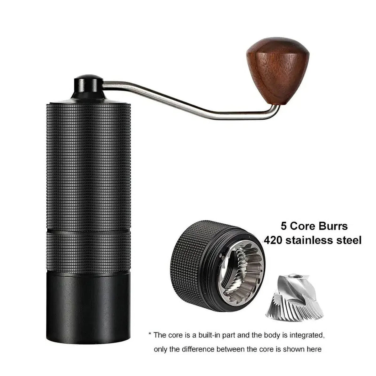 Adjustable Stainless Steel Conical Burr Manual Coffee Grinder J363441