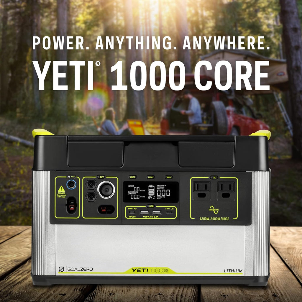 Portable Power Station, 1000 W, Solar-Powered Generator G40703