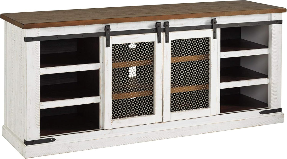 Large TV Stand Whitewash Y546554