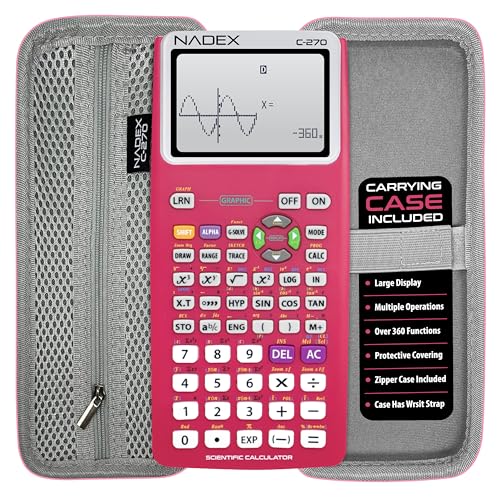 Black Graphing Scientific Calculator with Carrying Case M8135