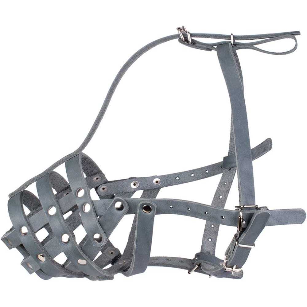Dog Muzzle Leather Medium Large Breeds G7010