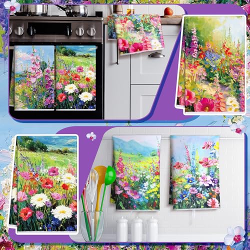 6 Pieces Christmas Kitchen Towels 16 x 24 Inch C7844