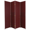 6 ft. Tall 4 Panel Woven Fiber Room Divider Z123