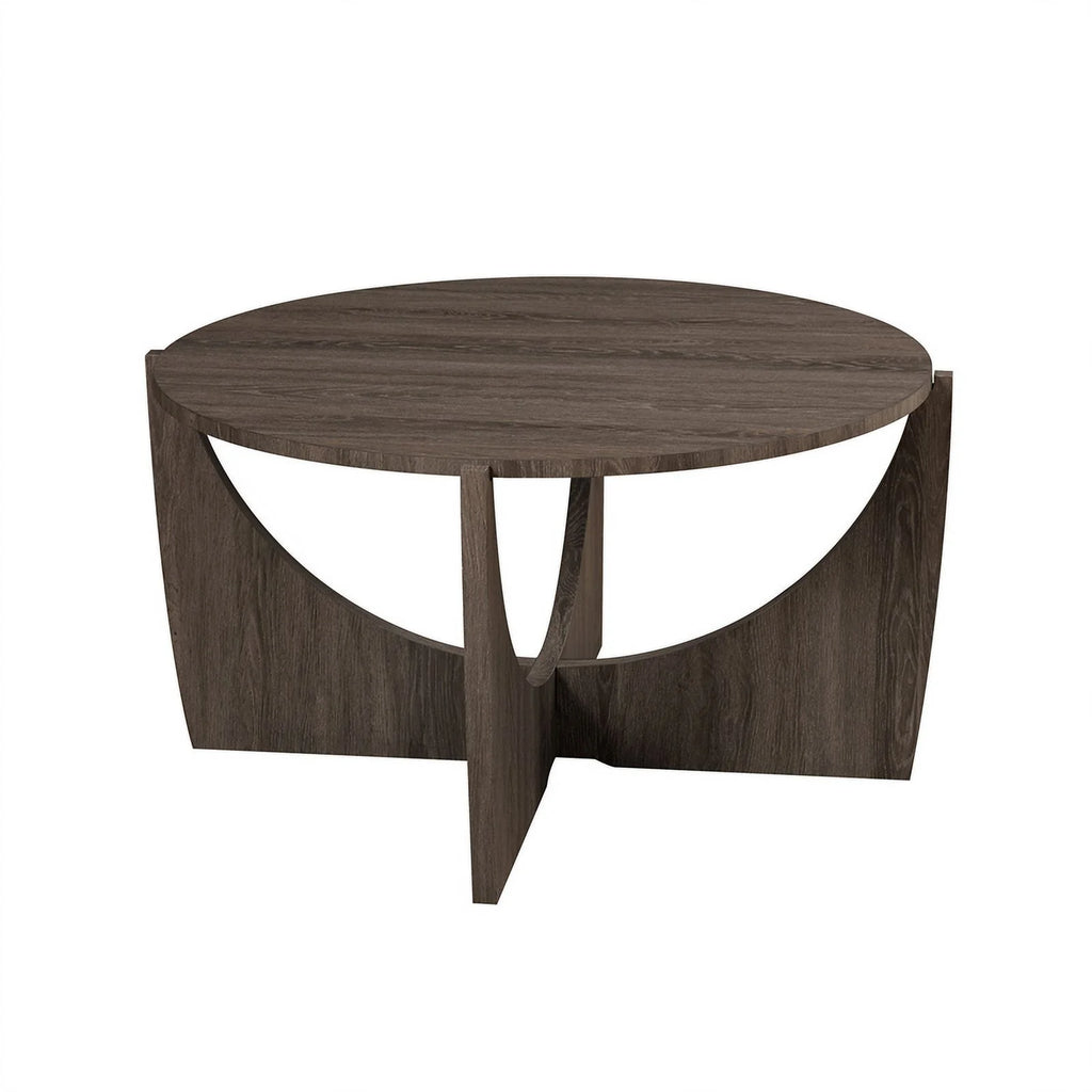35" Round Wood Coffee Table A78858