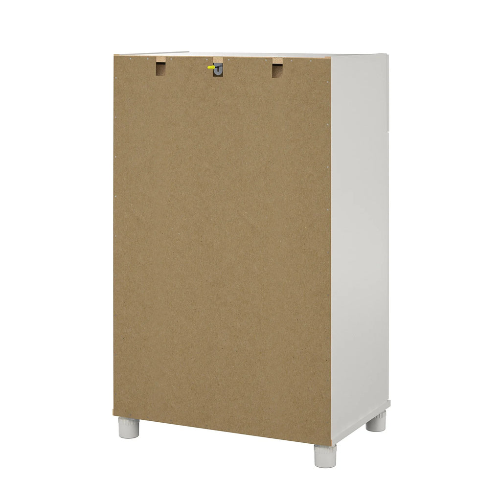 24" 1 Drawer 2 Door White Storage Cabinet S8762