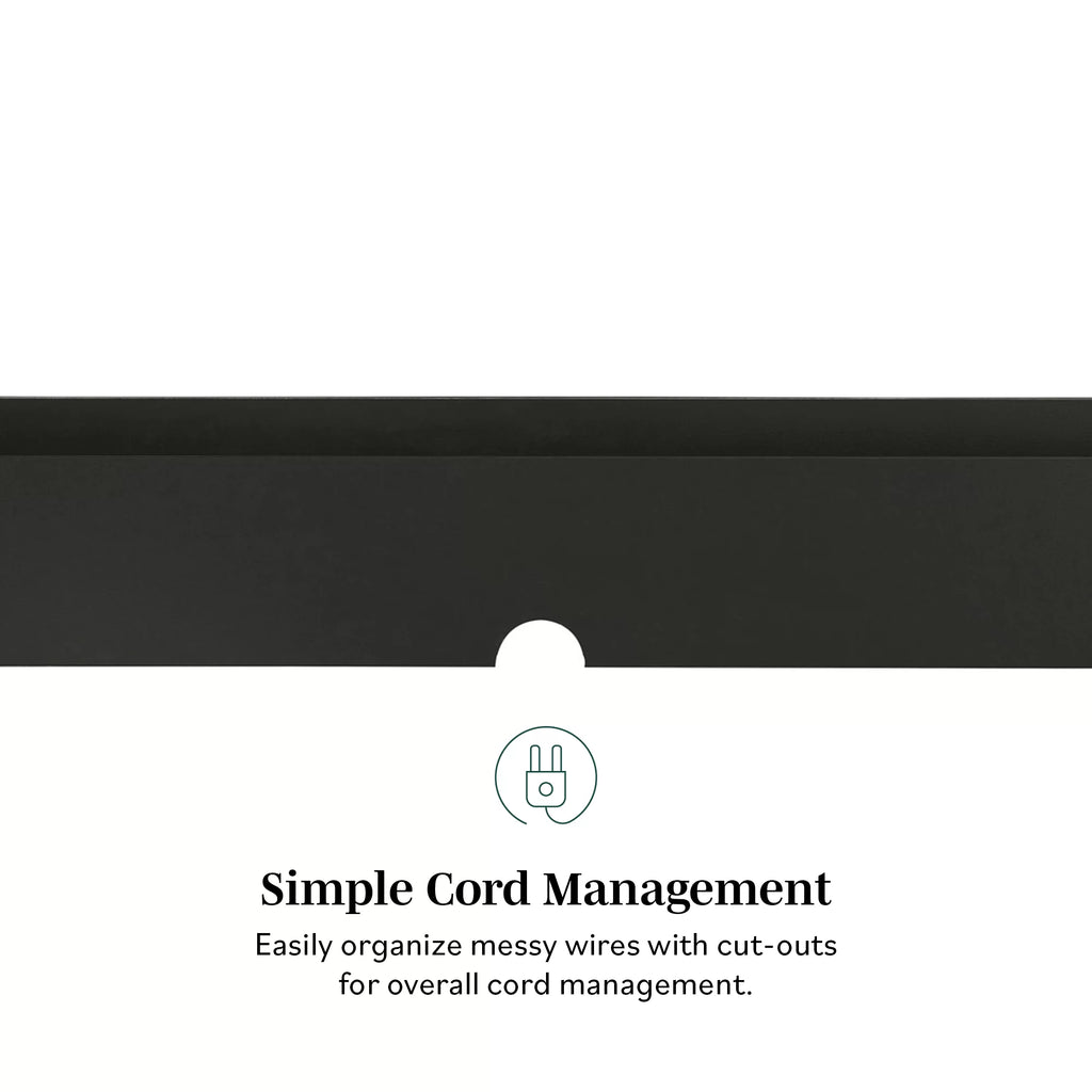 Solid Black Floating TV Stand T844051