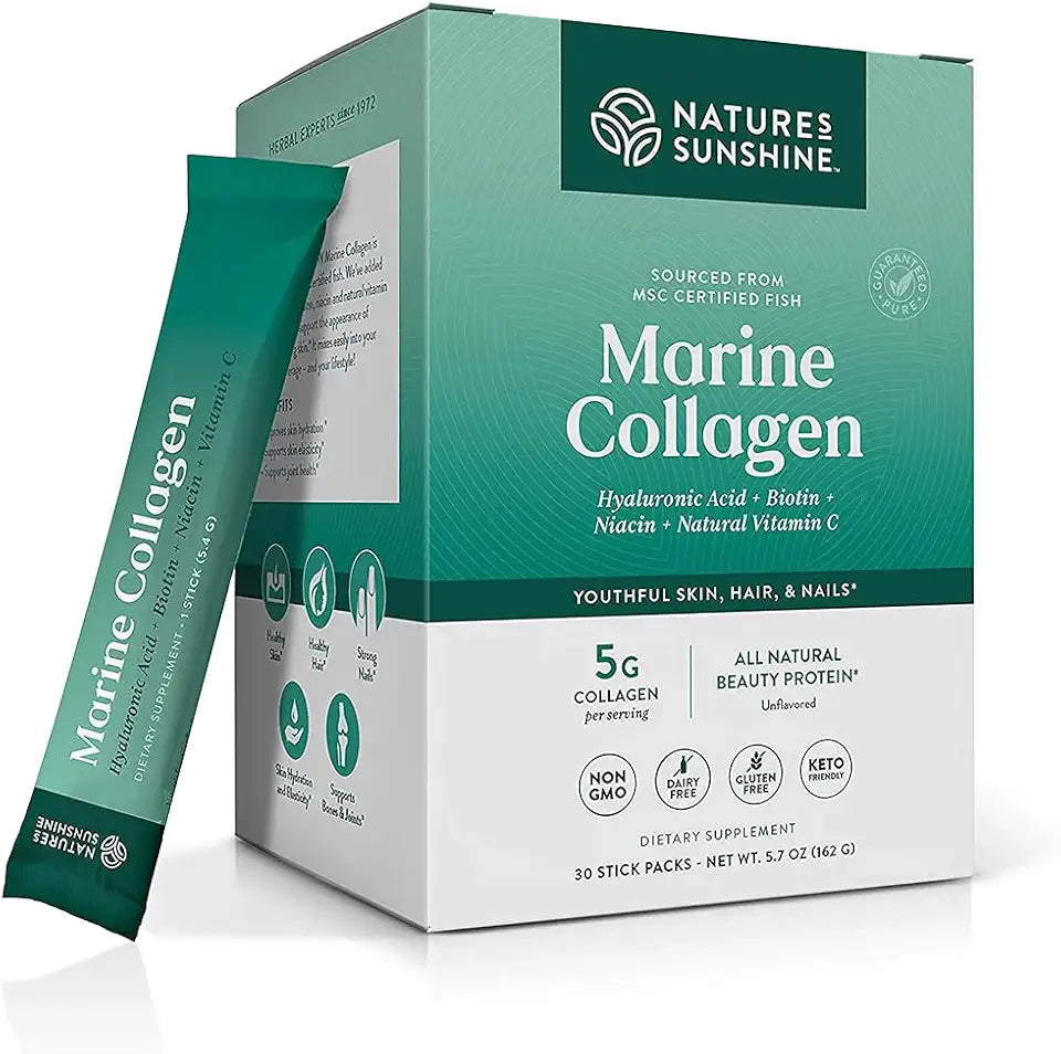 Wild-Caught Alaskan Pollock Marine Collagen Powder Unflavored Sticks O294857