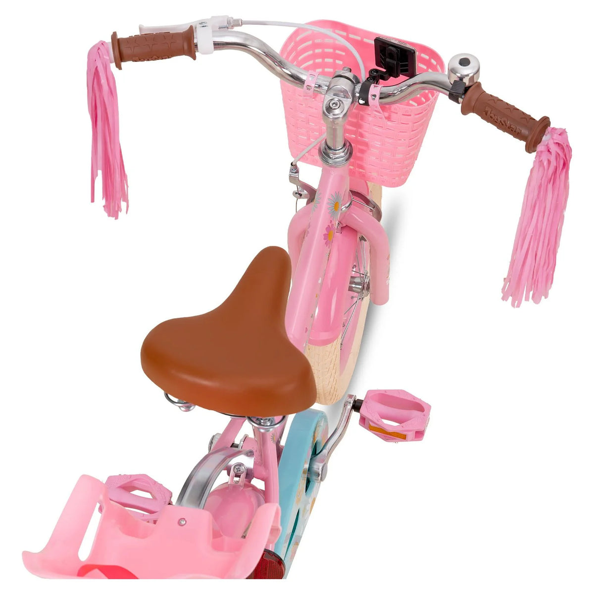 16 inch Kids Bike with Handbrake Training Wheels Basket Pink B2669