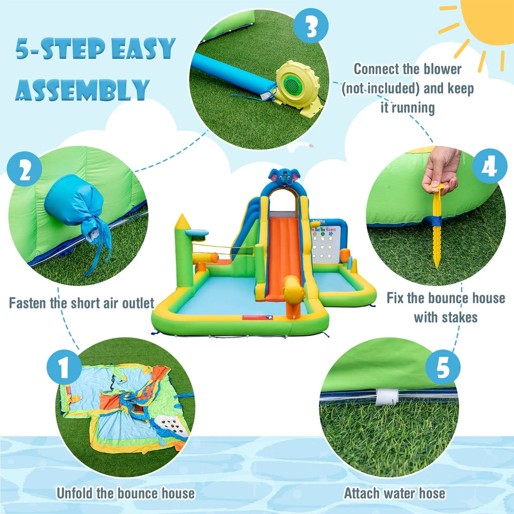 Inflatable Water Slide with Splash Pool Climbing Wall N844