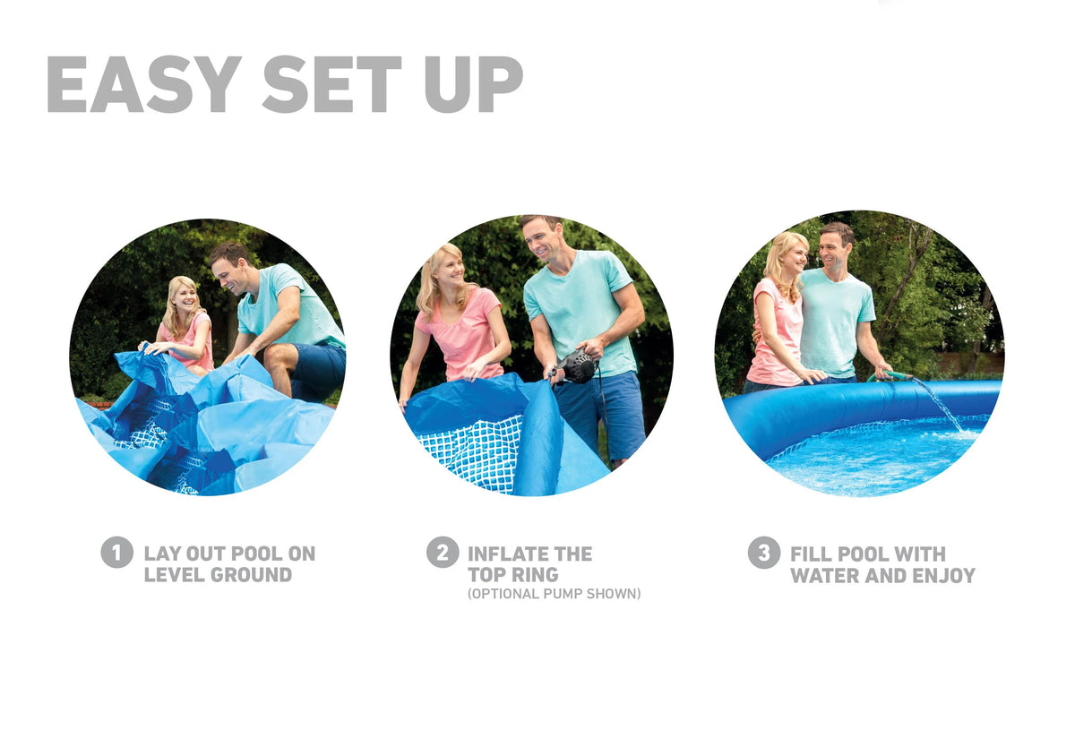 15ft x 42in Inflatable Above Ground Swimming Pool with Pump B121
