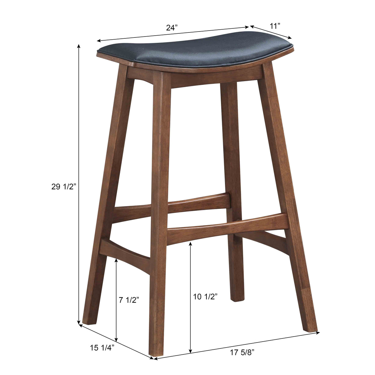 Set of 2 Faux Leather Upholstered Barstools V6379