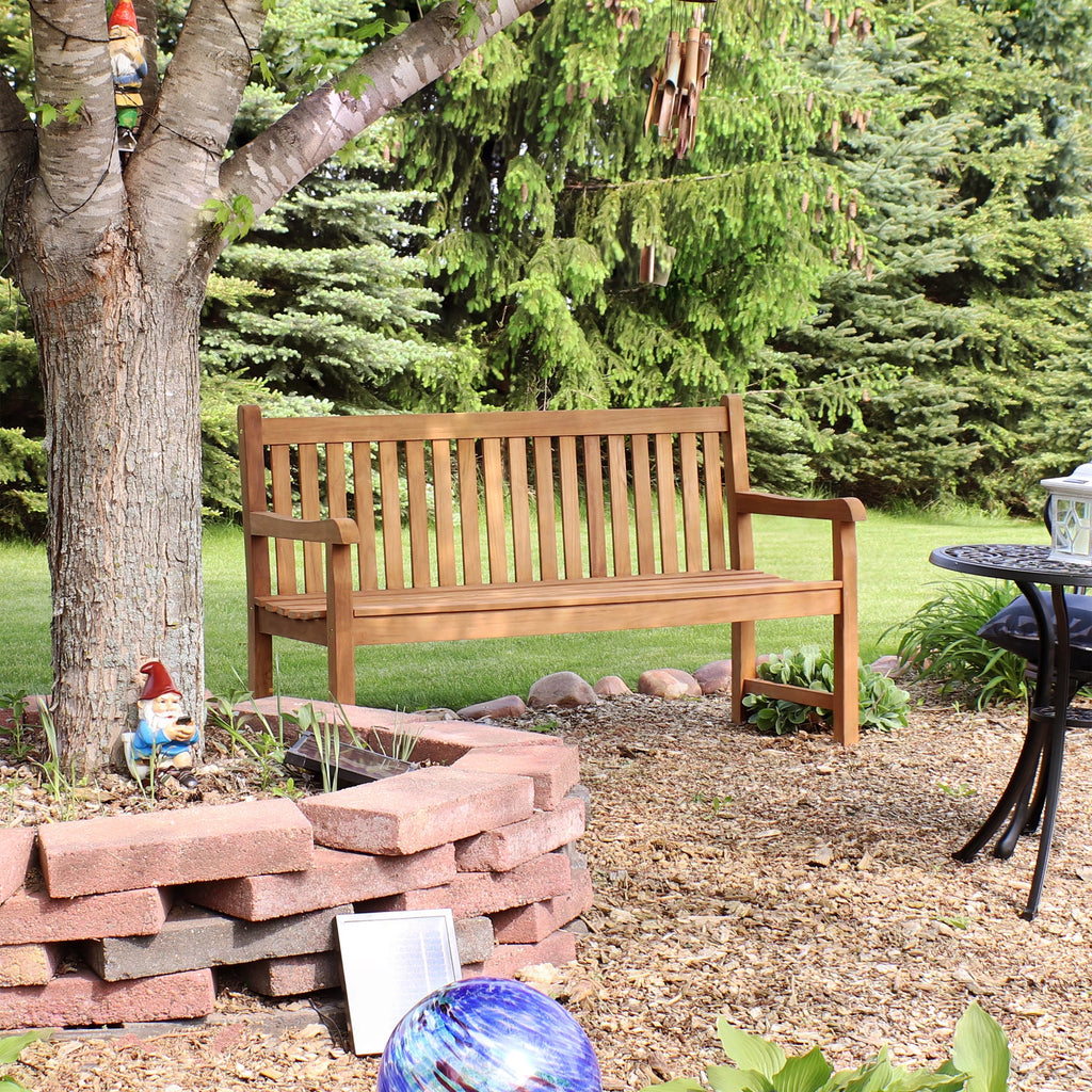 Teak Wood Patio Garden Bench E75801