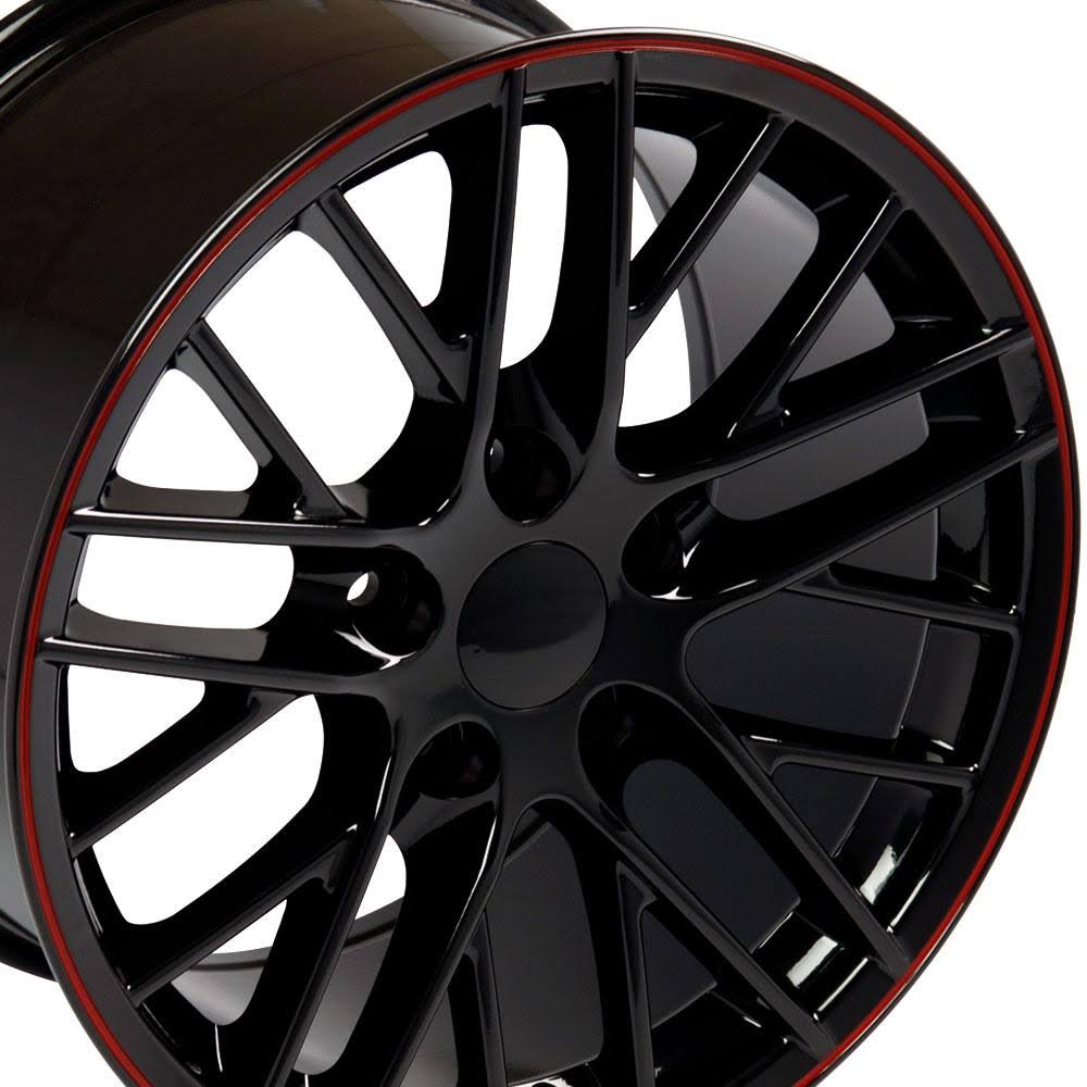 17 inch Gloss Black with Red Band 17x9.5 Rim P89195