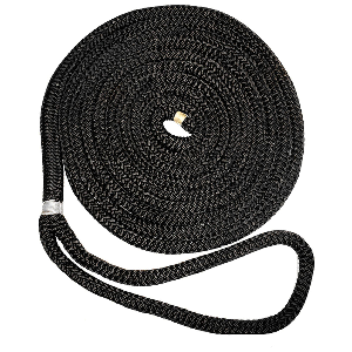 Black 5/8x22 Nylon Double Braid Dock Line R62941