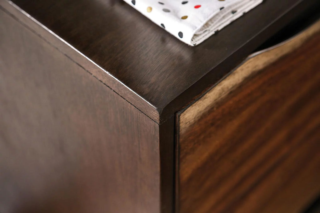 Dark Walnut & Dark Oak Solid Wood Queen Bedroom Set 3pcs K292196